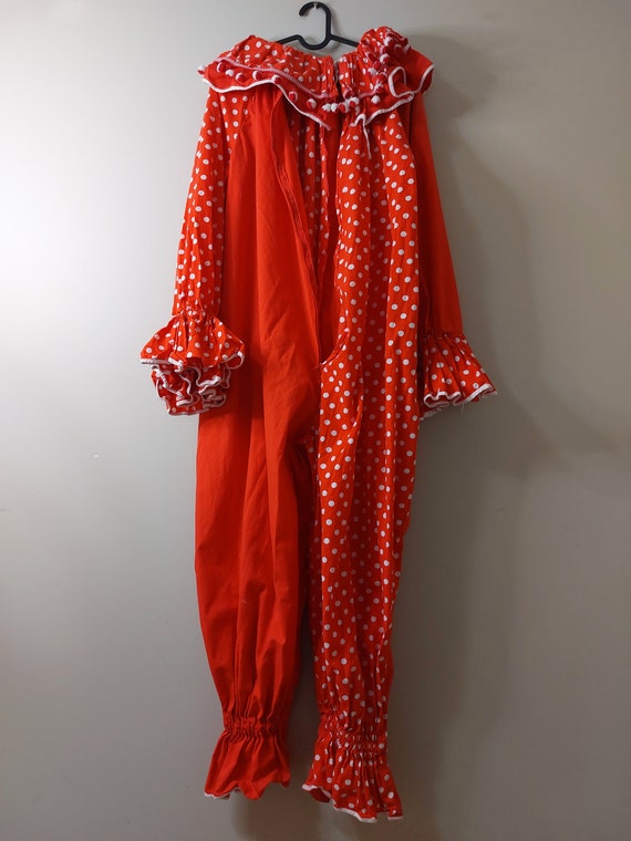 1970s Handmade Red White Polka Dot Clown Costume … - image 5