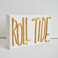University of Alabama Roll Tide Gold Letter Art | 4x6 handmade Acrylic Canvas | Game Day | Alumni Gift | Bama Decor | Gold Letter Wall Art
