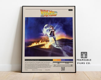 Back to the Future Minimalist Movie Poster | Icon Cinema Series | Reimagined Art Print | Modern Wall Art | Home Décor