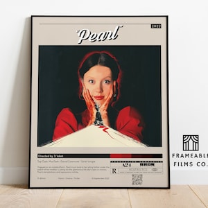 Pearl Minimalist Movie Poster | Icon Cinema Series | Reimagined Art Print | Modern Wall Art | Home Décor
