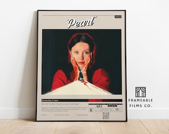 Parel minimalistische filmposter | Icoon bioscoopserie | Opnieuw ontworpen kunstprint | Moderne kunst aan de muur | Huisdecoratie