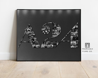 A24 Cinema Mosaic Exclusive Print - Artisanal Film Reel - Collector's Edition in Vivid Color & Classic Monochrome