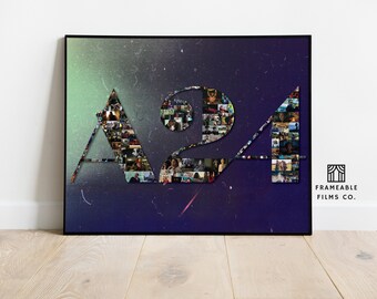 A24 Cinema Mosaic Exclusive Print - Artisanal Film Reel - Collector's Edition in Vivid Color & Classic Monochrome