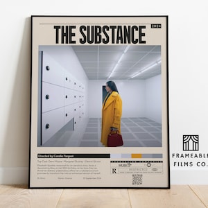 The Substance Minimalist Movie Poster | Icon Cinema Series | Reimagined Art Print | Modern Wall Art | Home Décor
