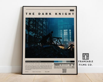 The Dark Knight Minimalist Movie Poster | Icon Cinema Series | Reimagined Art Print | Modern Wall Art | Home Décor