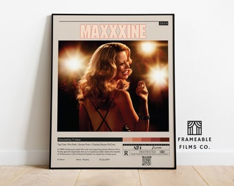 MaXXXine Minimalist Movie Poster | Icon Cinema Series | Reimagined Art Print | Modern Wall Art | Home Décor