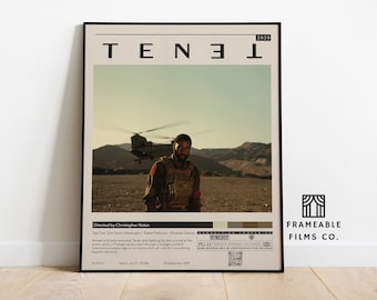 Tenet Minimalist Movie Poster | Icon Cinema Series | Reimagined Art Print | Modern Wall Art | Home Décor