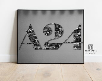 A24 Cinema Mosaic Exclusive Print - Artisanal Film Reel - Collector's Edition in Vivid Color & Classic Monochrome