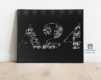 A24 Cinema Mosaic Exclusive Print - Artisanal Film Reel - Collector's Edition in Vivid Color & Classic Monochrome