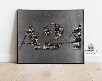 A24 Cinema Mosaic Exclusive Print - Artisanal Film Reel - Collector's Edition in Vivid Color & Classic Monochrome
