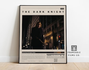 The Dark Knight Minimalist Movie Poster | Icon Cinema Series | Reimagined Art Print | Modern Wall Art | Home Décor