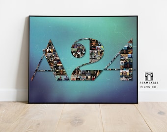 A24 Cinema Mosaic Exclusive Print - Artisanal Film Reel - Collector's Edition in Vivid Color & Classic Monochrome