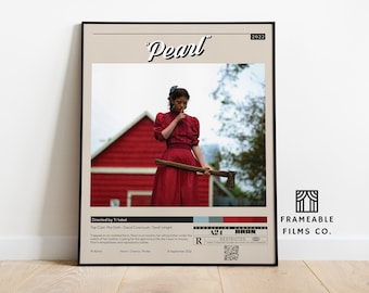 Parel minimalistische filmposter | Icoon bioscoopserie | Opnieuw ontworpen kunstprint | Moderne kunst aan de muur | Huisdecoratie