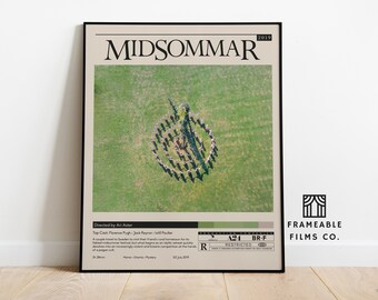 Midsommar Minimalist Movie Poster | Icon Cinema Series | Reimagined Art Print | Modern Wall Art | Home Décor