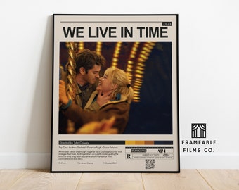 We Live in Time Minimalist Movie Poster | Icon Cinema Series | Reimagined Art Print | Modern Wall Art | Home Décor