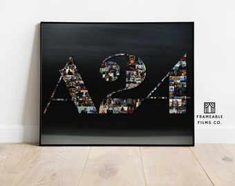 A24 Cinema Mosaic Exclusive Print - Artisanal Film Reel - Collector's Edition in Vivid Color & Classic Monochrome