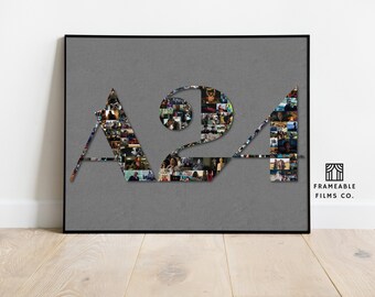 A24 Cinema Mosaic Exclusive Print - Artisanal Film Reel - Collector's Edition in Vivid Color & Classic Monochrome