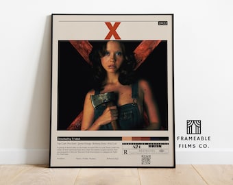 X minimalistische filmposter | Icoon bioscoopserie | Opnieuw ontworpen kunstprint | Moderne kunst aan de muur | Huisdecoratie