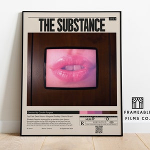 The Substance Minimalist Movie Poster | Icon Cinema Series | Reimagined Art Print | Modern Wall Art | Home Décor