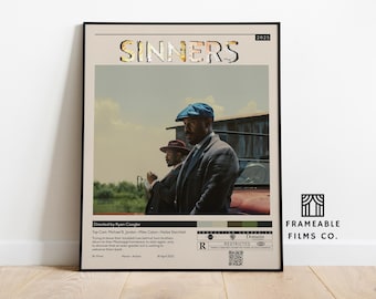 Sinners Minimalist Movie Poster | Icon Cinema Series | Reimagined Art Print | Modern Wall Art | Home Décor