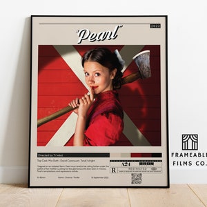 Pearl Minimalist Movie Poster | Icon Cinema Series | Reimagined Art Print | Modern Wall Art | Home Décor