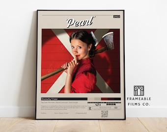 Parel minimalistische filmposter | Icoon bioscoopserie | Opnieuw ontworpen kunstprint | Moderne kunst aan de muur | Huisdecoratie