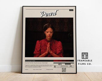 Parel minimalistische filmposter | Icoon bioscoopserie | Opnieuw ontworpen kunstprint | Moderne kunst aan de muur | Huisdecoratie
