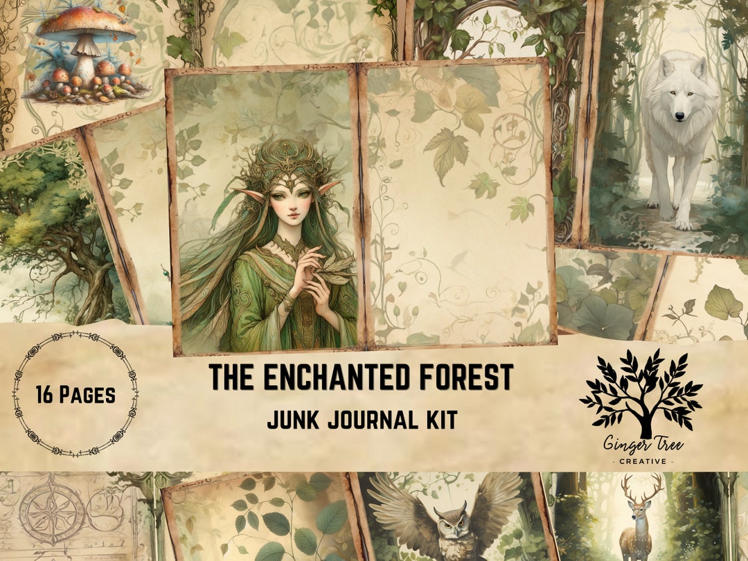 Enchanted Forest Junk Journal Kit: Fairy Tale Scrapbook Pages (digital ...