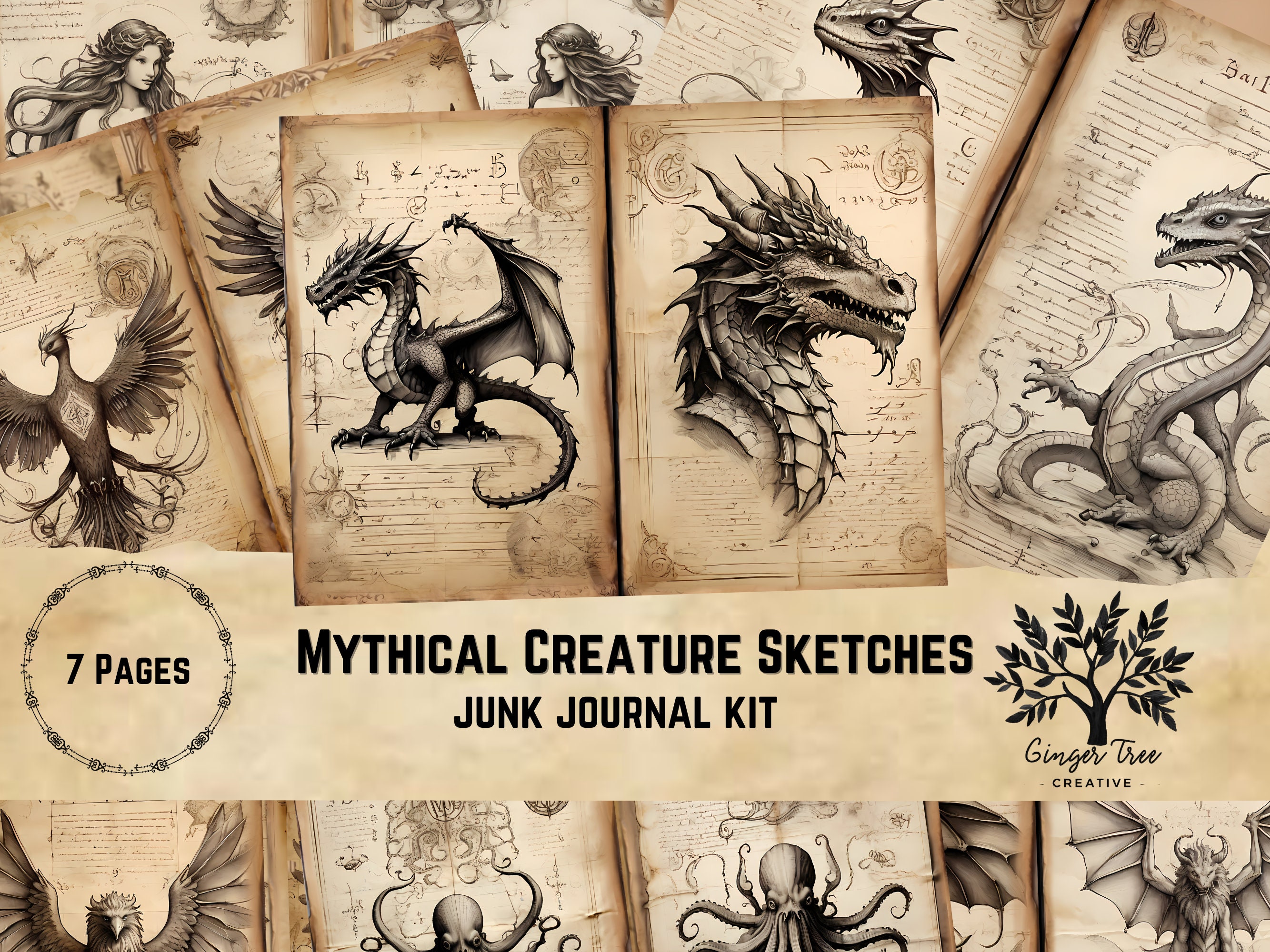 Mythical Creatures Sketches Of Dragons