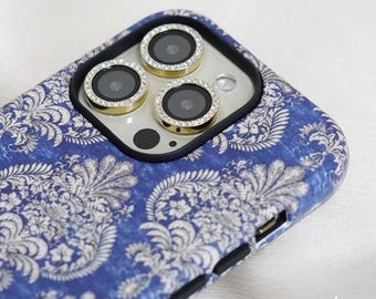 Diamond Gold & Silver iPhone Camera Lens Protector | Bling Lens Cover for iPhone | Sparkly Phone Camera Accessory | Stylish Gift for Her