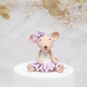 Little Mouse Cake Topper Made of Lightweight clay