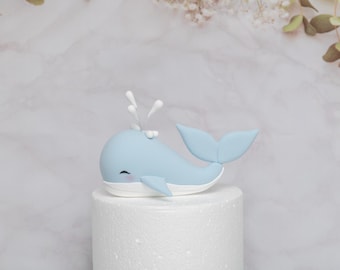 Whale Cake Topper, Made of Lightweight Foam Clay