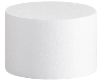 Maqueta redonda de poliestireno expandido para tartas – Base ligera para tartas falsas, ideal para exhibición, práctica y decoración / Piso de espuma reutilizable para tartas