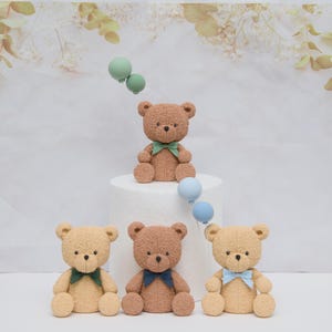 Teddy Bear Cake Topper, Made of Lightweight clay