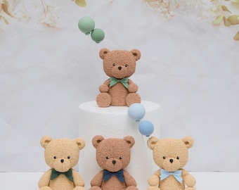 Teddy Bear Cake Topper, Made of Lightweight clay