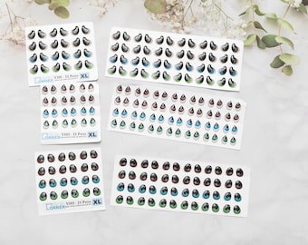 Adhesive Resin Eyes - for Cold Porcelain, Clay, Foam, Paper, and Felt. 3D eyes adhesive stickers supplies