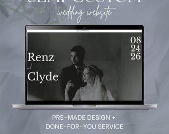 Semi-Custom Wedding Website | Romantic and Warm Wedding Invitation