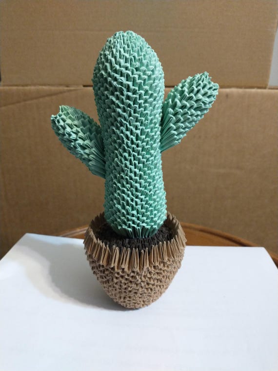 3D Origami Cactus