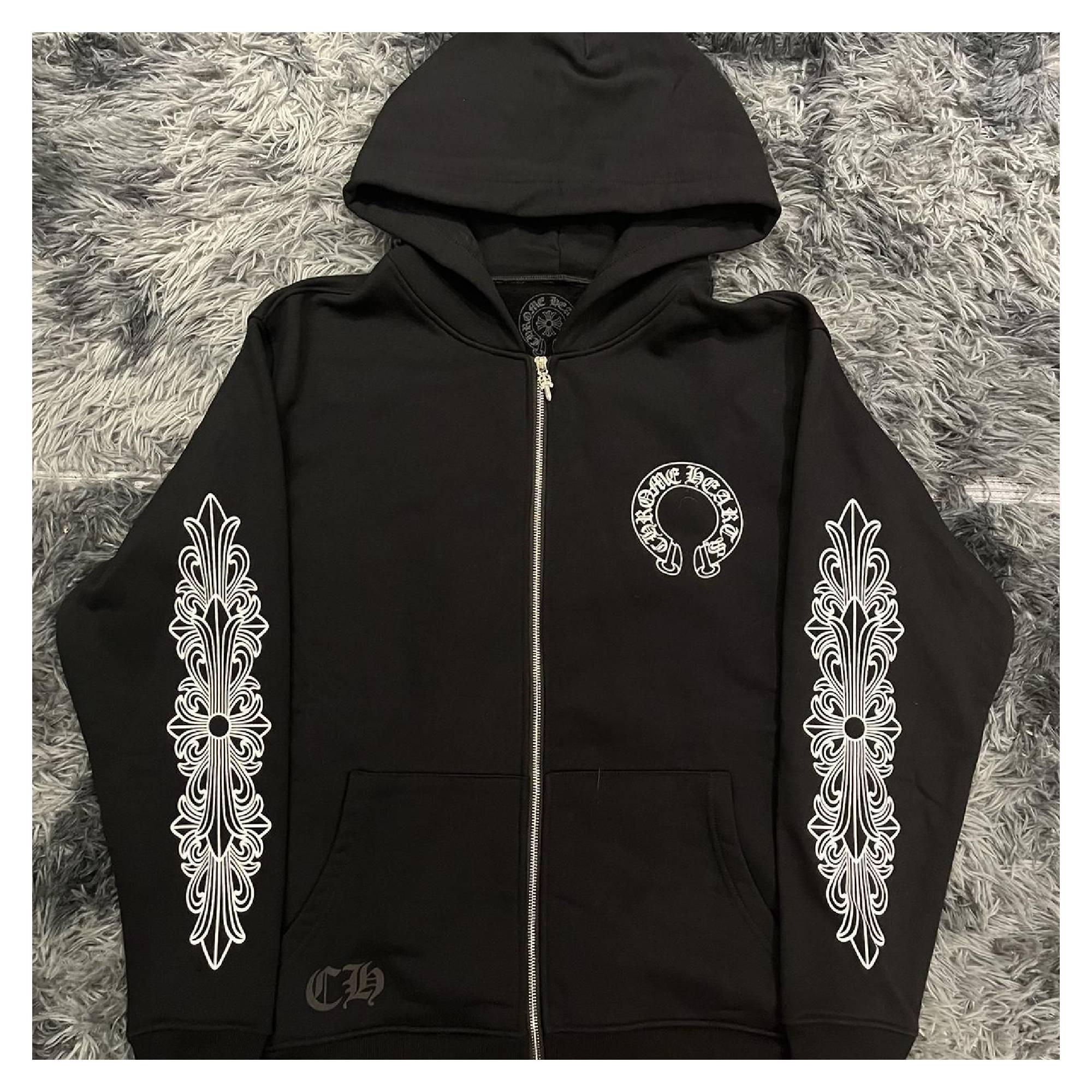 White chrome hearts hoodie sale