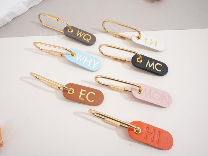 Embossed Keychain Embossed Leather Keychain, Personalized Monogram Key Ring, Handmade - Etsy