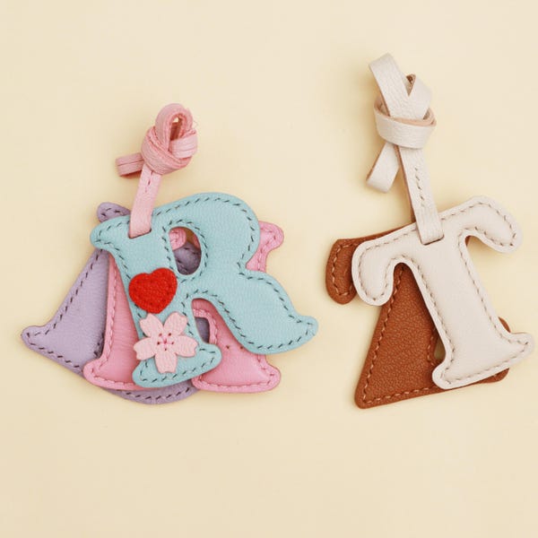 Logo Bag Charm in Calf Leather main image 1