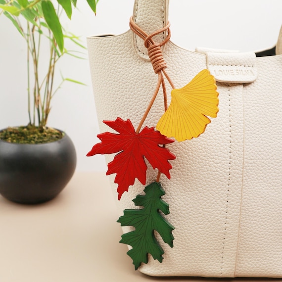 Leather Purse Charms Maple