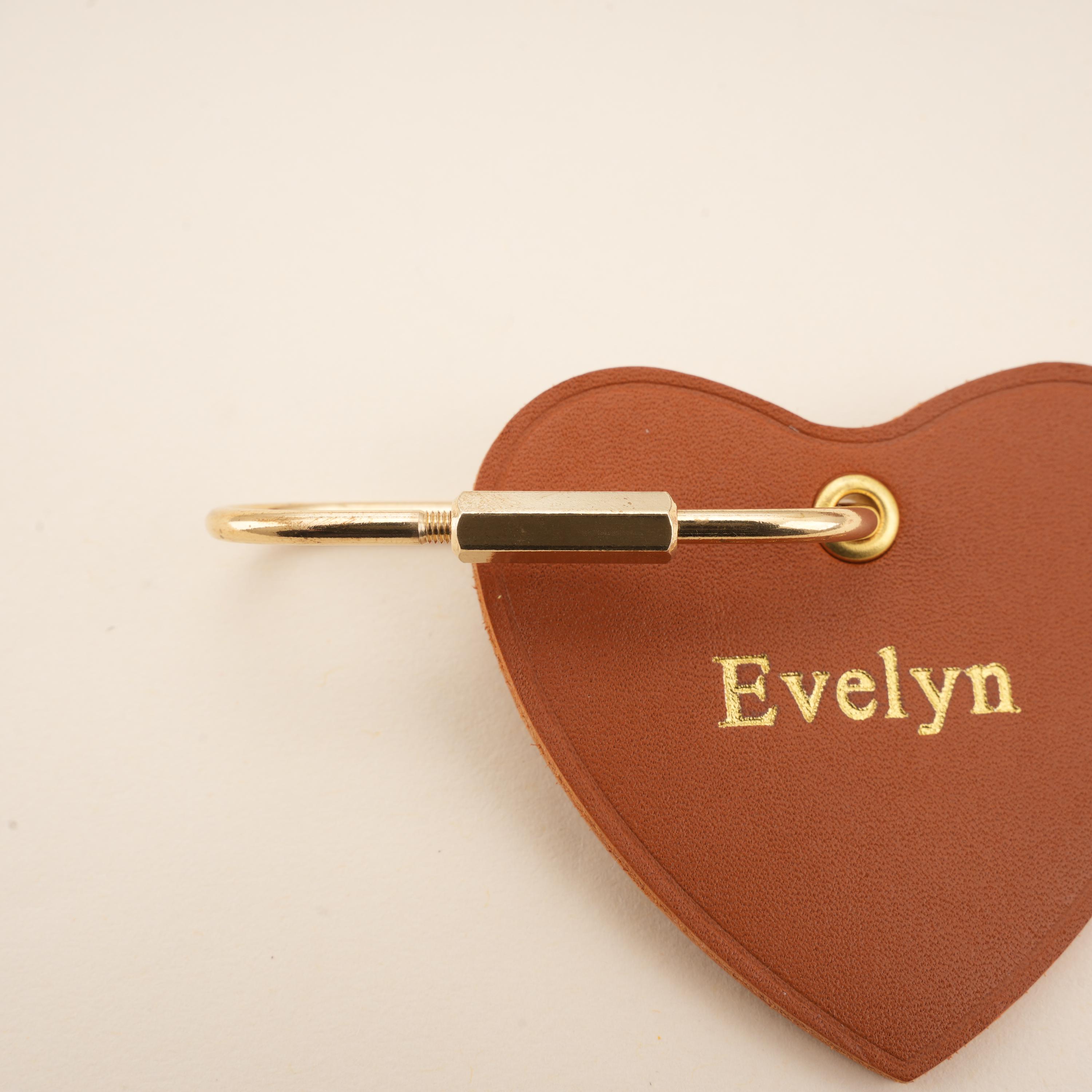 Embossed Keychain Heart Genuine Leather,embossed Heart Leather Keychain,modern Key Rings ...