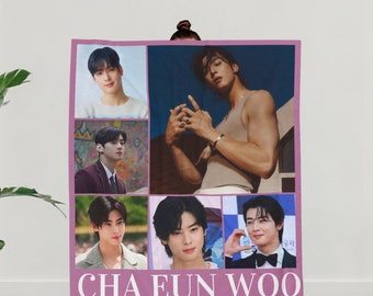 Cha Eun woo Decke, Astro Cha Eun woo Kdrama Merch, Geschenk für Cha Eun woo Fans, Geschenkideen für Kpop Fans, Cha Eun woo Abs