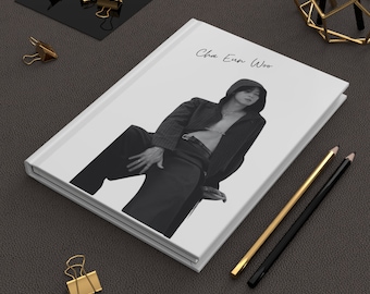 Caderno Cha Eun Woo, produtos Cha Eun Woo, caderno Kdrama, presente para amantes de Kdrama, fã de Cha Eun Woo, produtos Kpop, capa dura Journal Matte