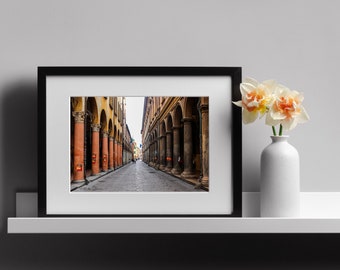 Bologna Porticos and Cobblestone