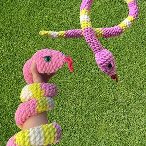Crochet Handmade Snake Stuffed Animal Cuddly Snuggly Crochet Gifts Plushies