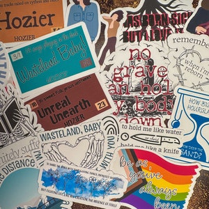 19pc Hozier Stickers | READ DESCRIPTION Unreal Unearth Wasteland Baby Irish Folk Matte Finish