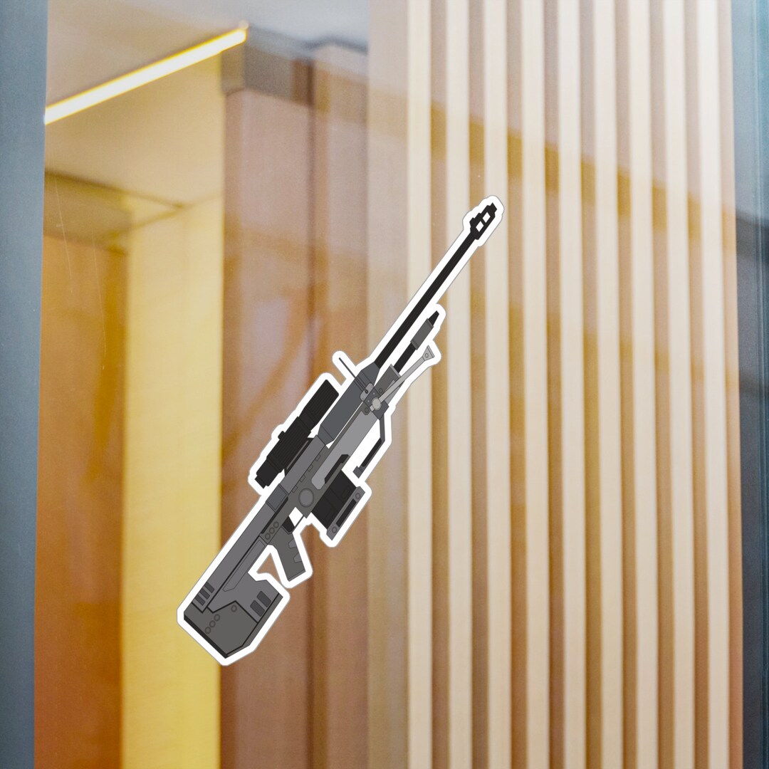 Halo Sniper Rifle Art Sticker, Halo Weapon Vinyl Decal for Phone ...