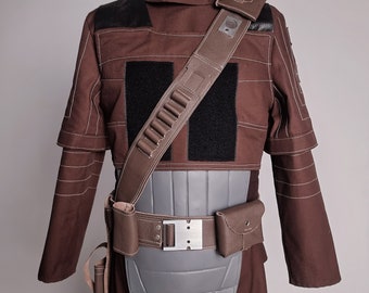 Combinaison de vol mandalorienne, combinaison mandalorienne Star Wars, gilet antiaérien trois pièces mandalorien et combinaison ceinturée.